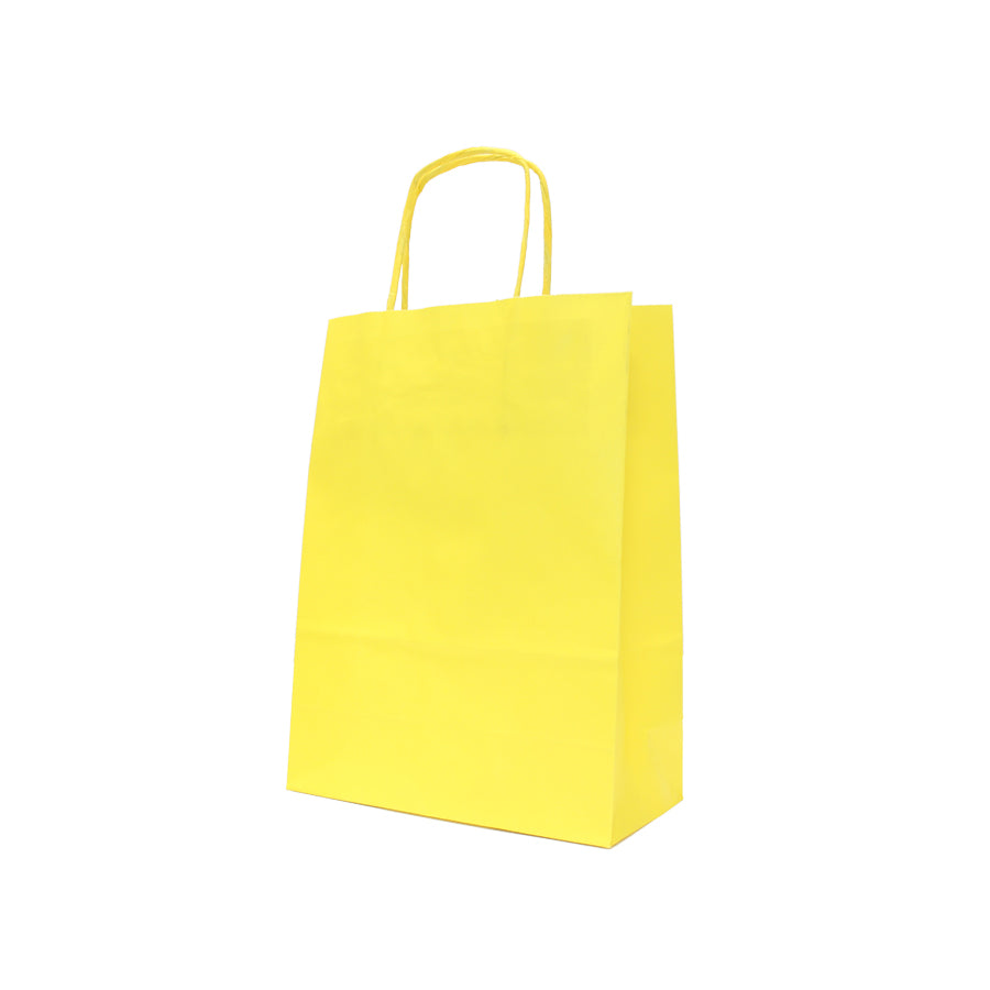 Sacos Asa Torcida Kraft Branco 90g - Amarelo