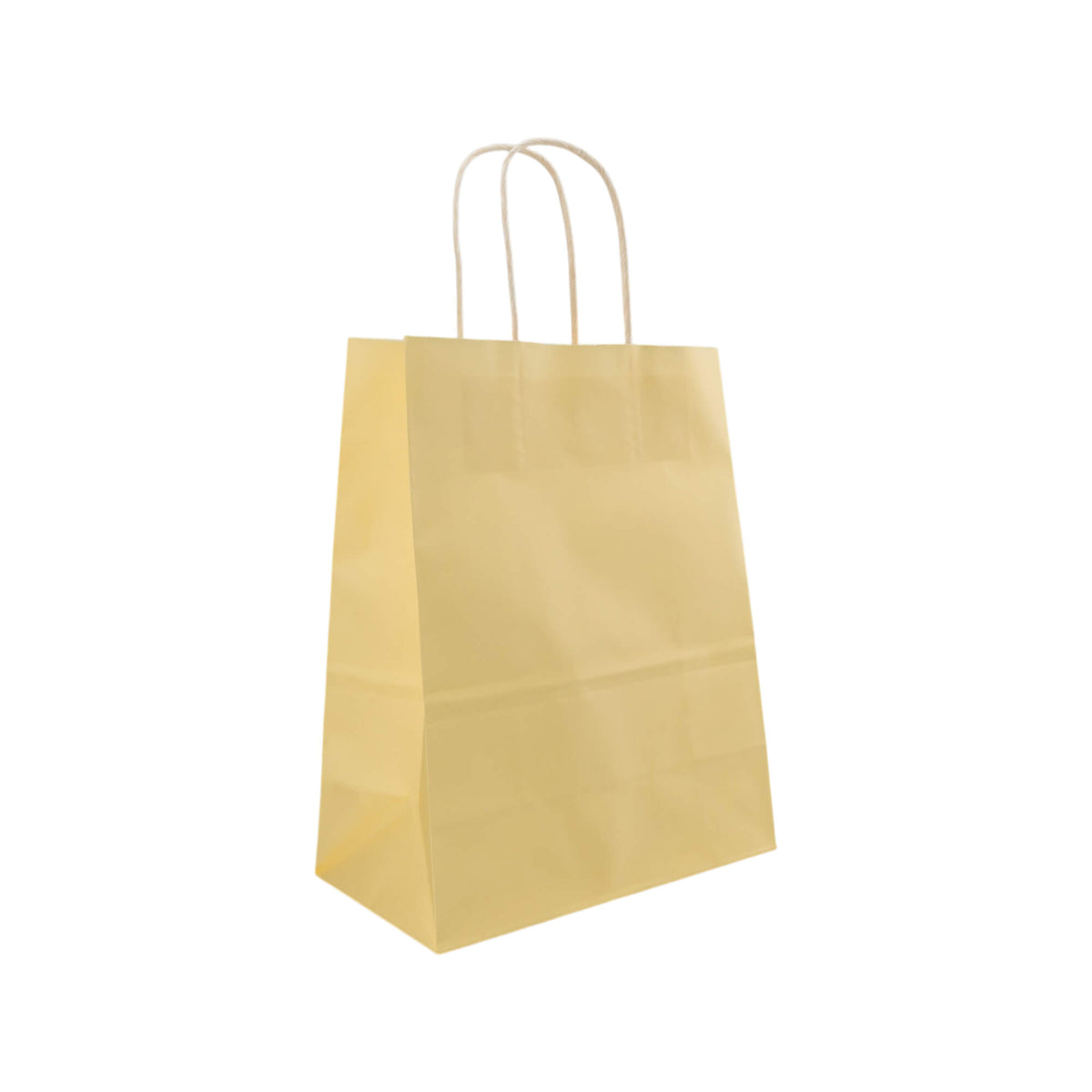 Sacos Asa Torcida Kraft Branco 90g - Amarelo Pastel