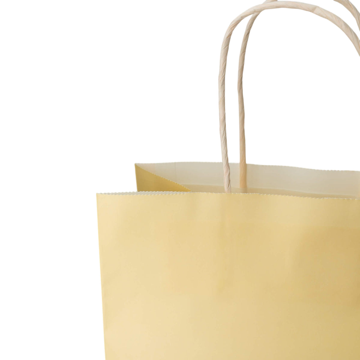 Sacos Asa Torcida Kraft Branco 90g - Amarelo Pastel