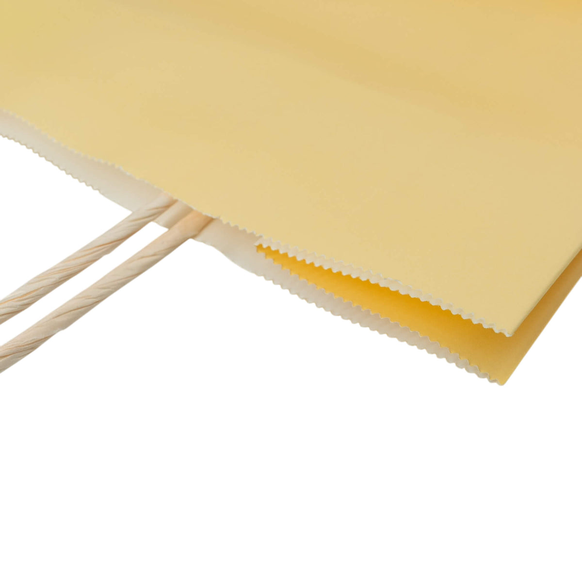 Sacos Asa Torcida Kraft Branco 90g - Amarelo Pastel