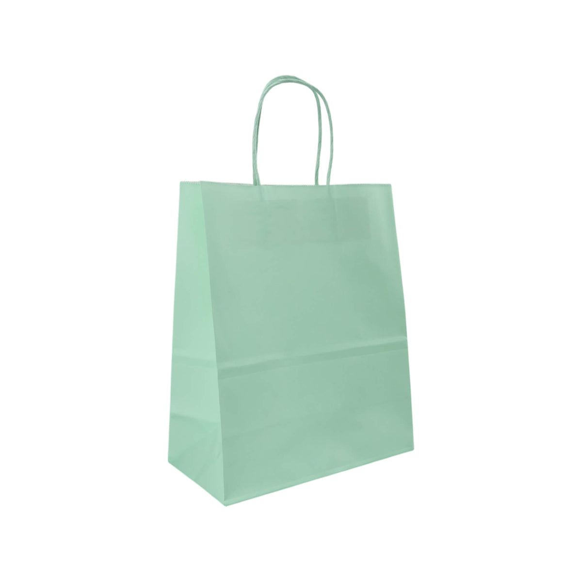 Sacos Asa Torcida Kraft Branco 90g - Verde Pastel