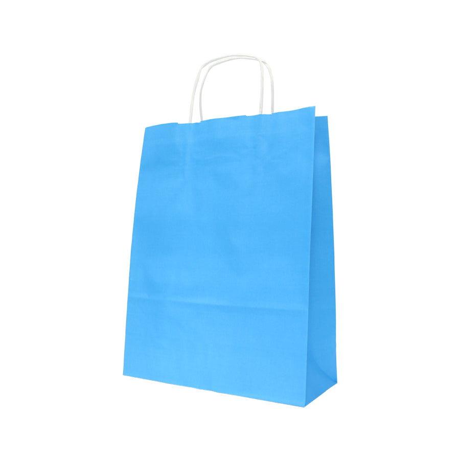 Sacos Asa Torcida Kraft Branco 90g - Azul Claro