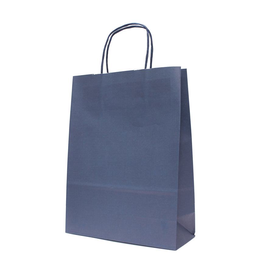 Sacos Asa Torcida Kraft Branco 90g - Azul Marinho