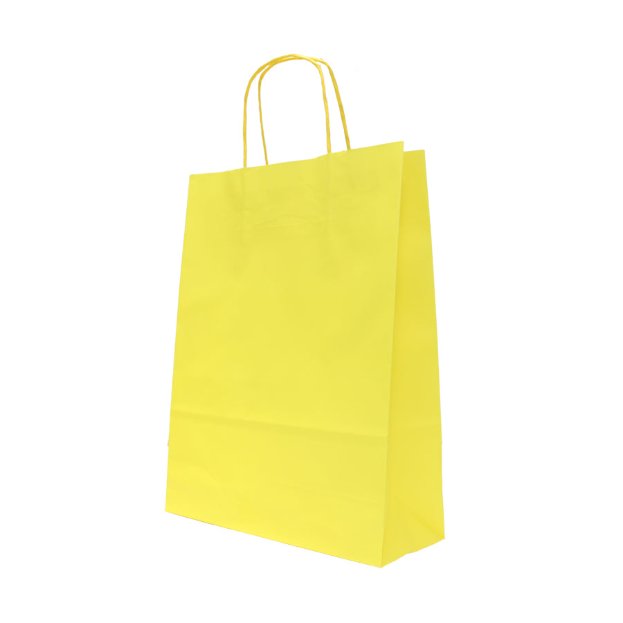 Sacos Asa Torcida Kraft Branco 90g - Amarelo