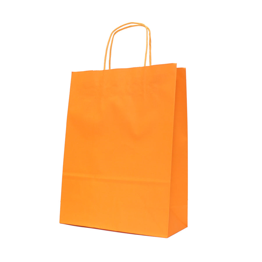 Sacos Asa Torcida Kraft Branco 90g - Laranja