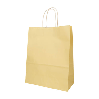Sacos Asa Torcida Kraft Branco 90g - Amarelo Pastel