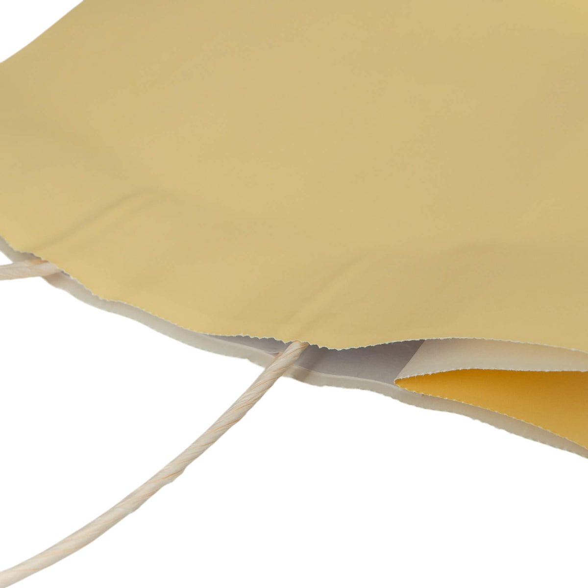 Sacos Asa Torcida Kraft Branco 90g - Amarelo Pastel