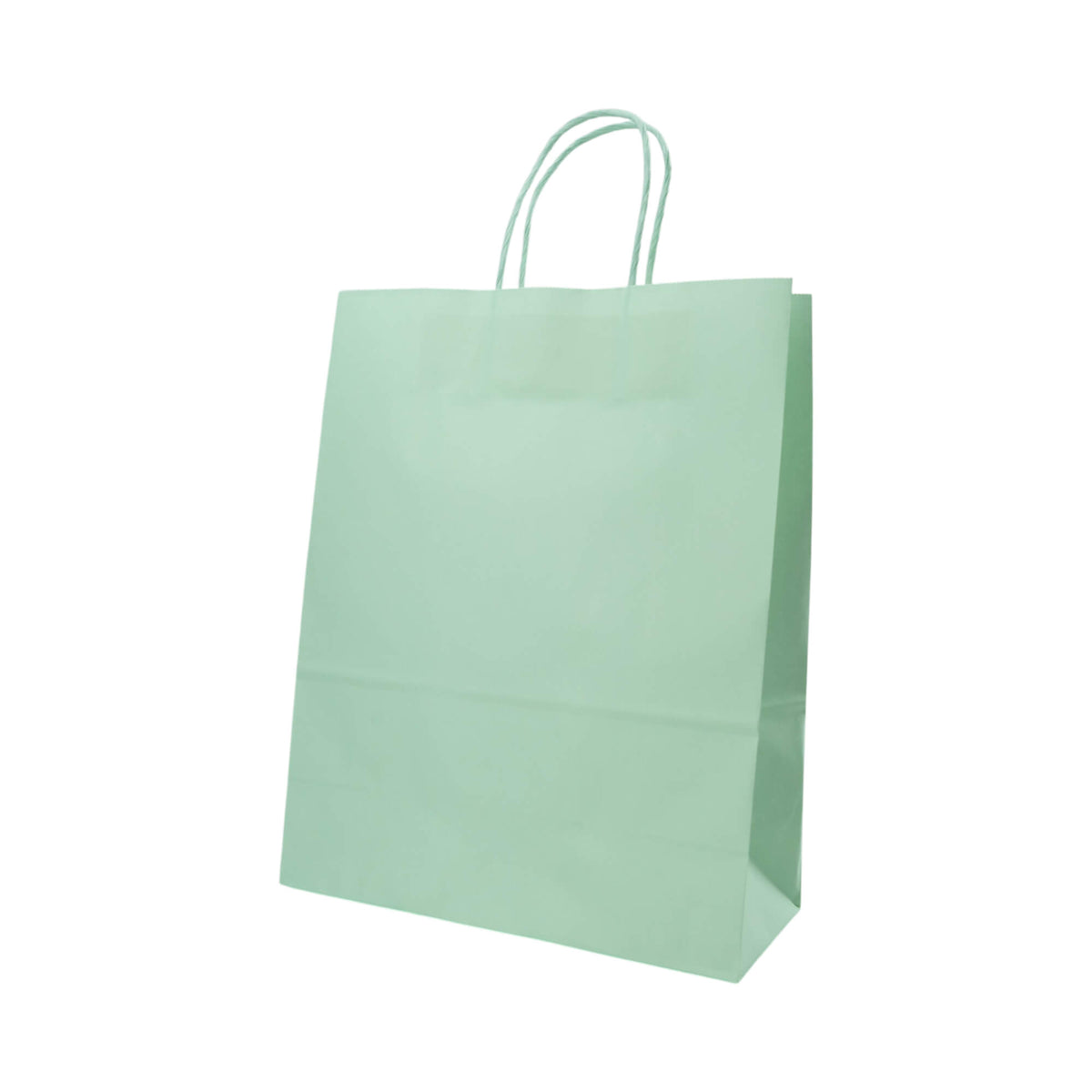 Sacos Asa Torcida Kraft Branco 90g - Verde Pastel
