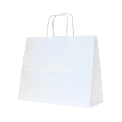 Twisted Handle Kraft White Bags 120gsm - White