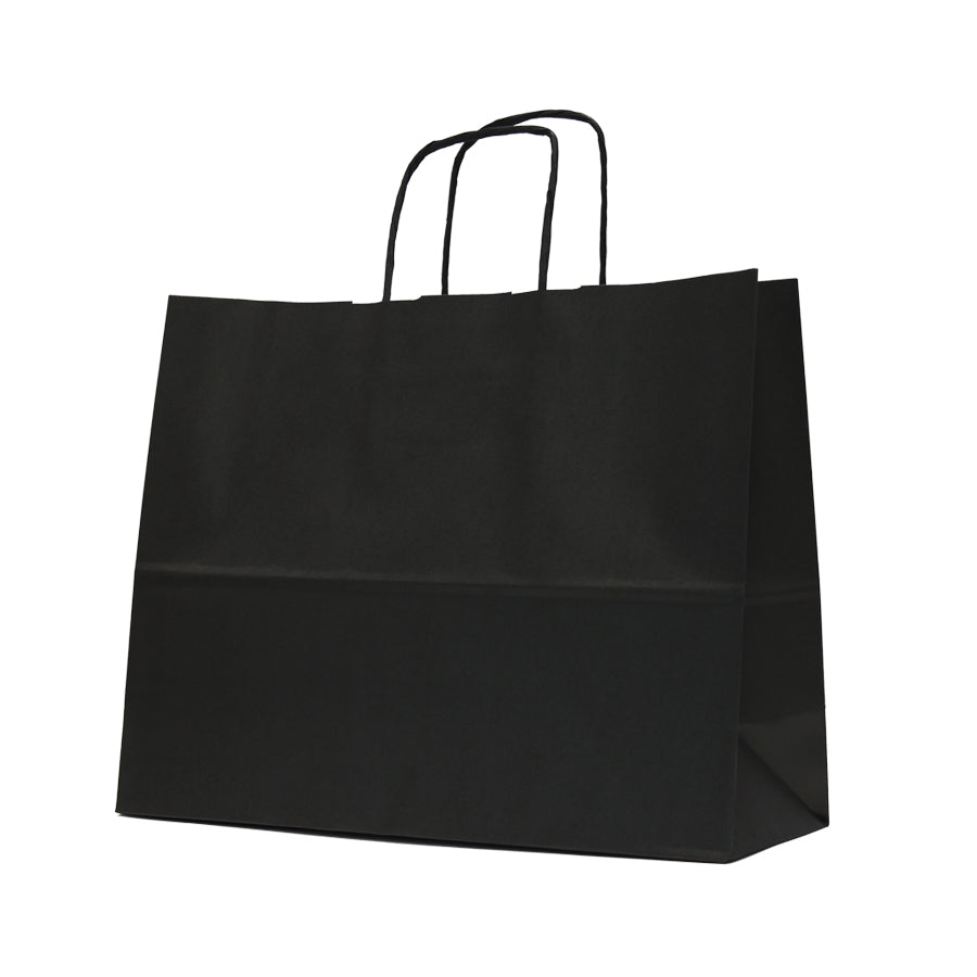 Bolsas de Asa Retorcida Kraft Blanco 90g - Negro