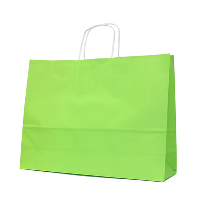 Bolsas de Asa Retorcida Kraft Blanco 90g - Verde Lechuga