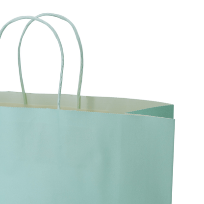 Sacos Asa Torcida Kraft Branco 90g - Azul Pastel