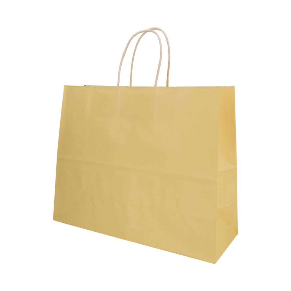 Sacos Asa Torcida Kraft Branco 90g - Amarelo Pastel