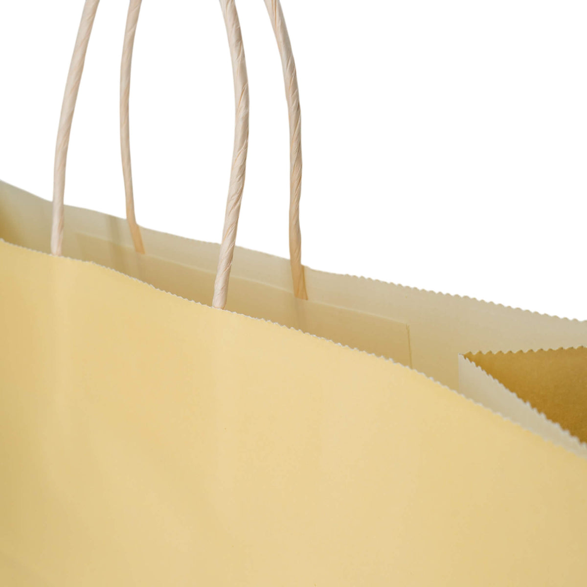 Sacos Asa Torcida Kraft Branco 90g - Amarelo Pastel