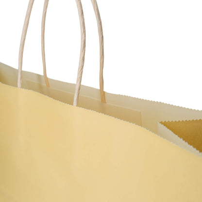 Sacos Asa Torcida Kraft Branco 90g - Amarelo Pastel