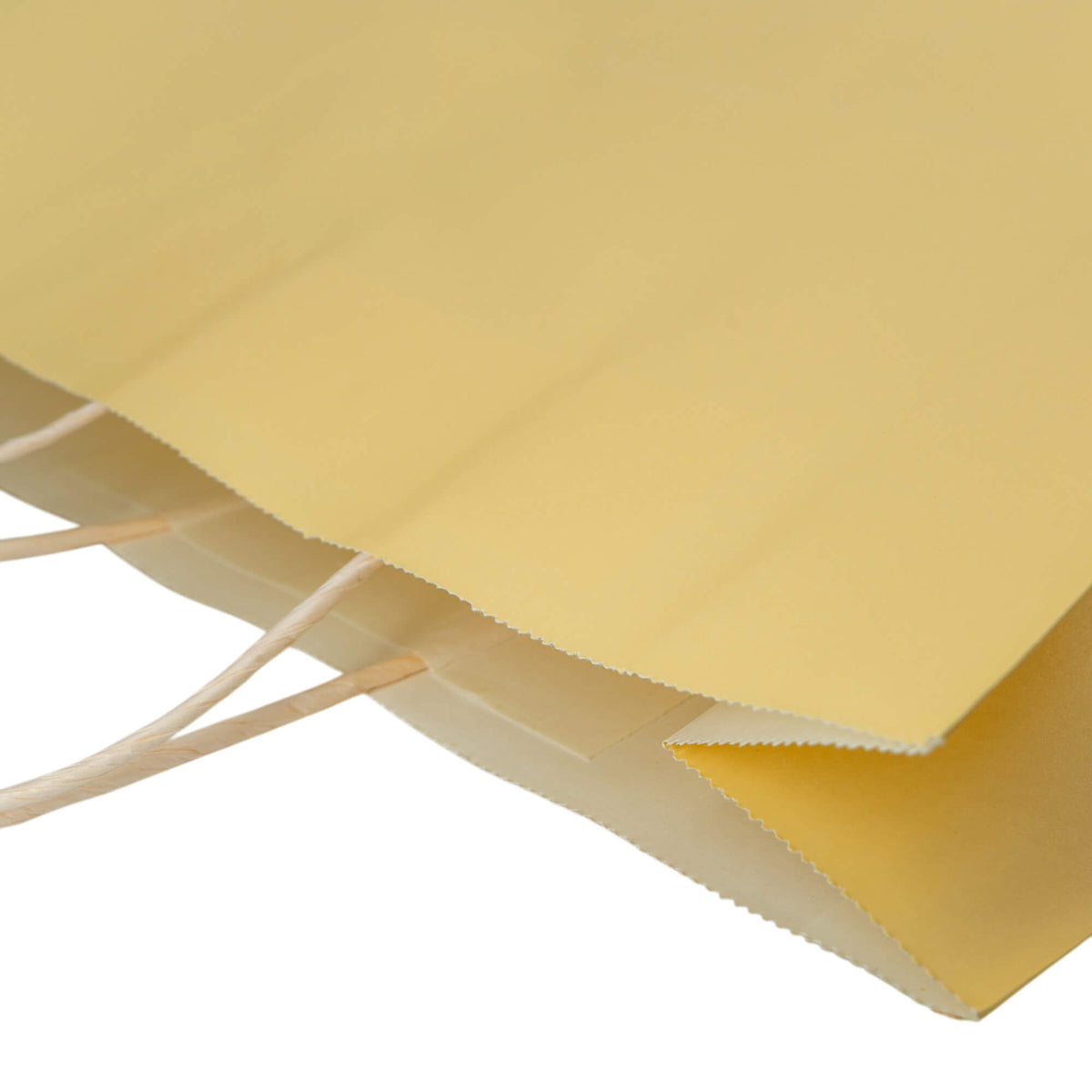 Sacos Asa Torcida Kraft Branco 90g - Amarelo Pastel