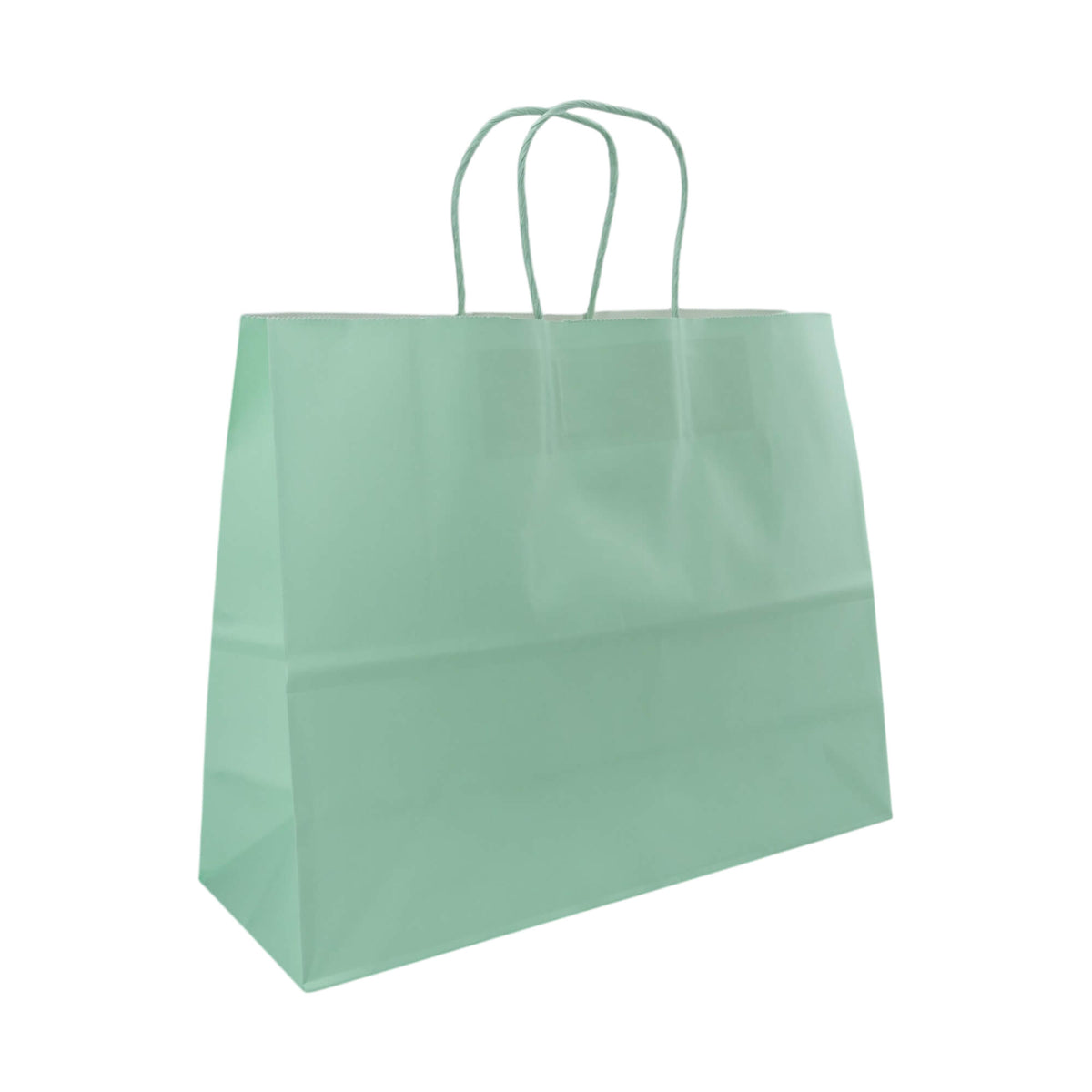 Sacos Asa Torcida Kraft Branco 90g - Verde Pastel