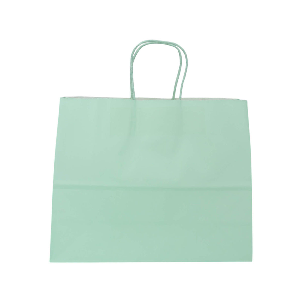 Sacos Asa Torcida Kraft Branco 90g - Verde Pastel
