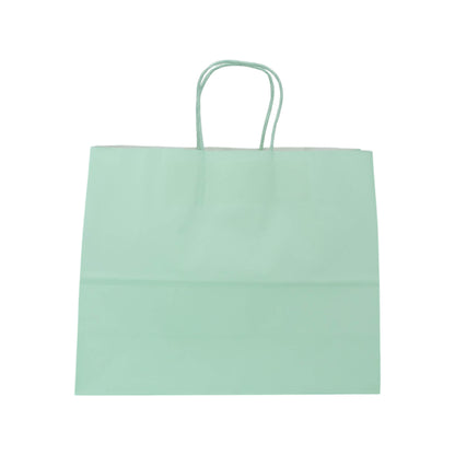 Sacos Asa Torcida Kraft Branco 90g - Verde Pastel