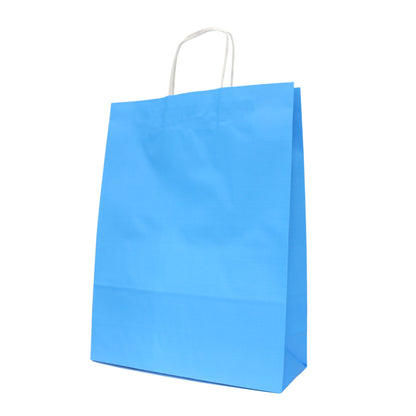 Sacos Asa Torcida Kraft Branco 90g - Azul Claro