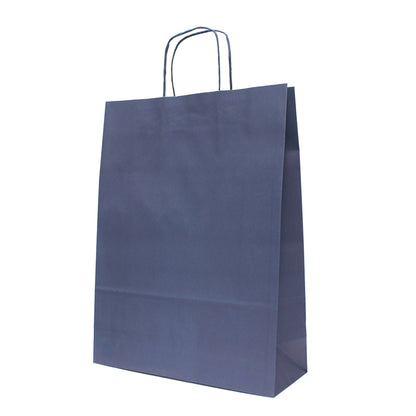 Sacos Asa Torcida Kraft Branco 90g - Azul Marinho