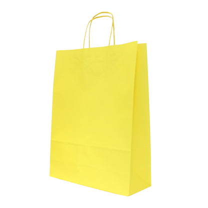 Sacos Asa Torcida Kraft Branco 90g - Amarelo