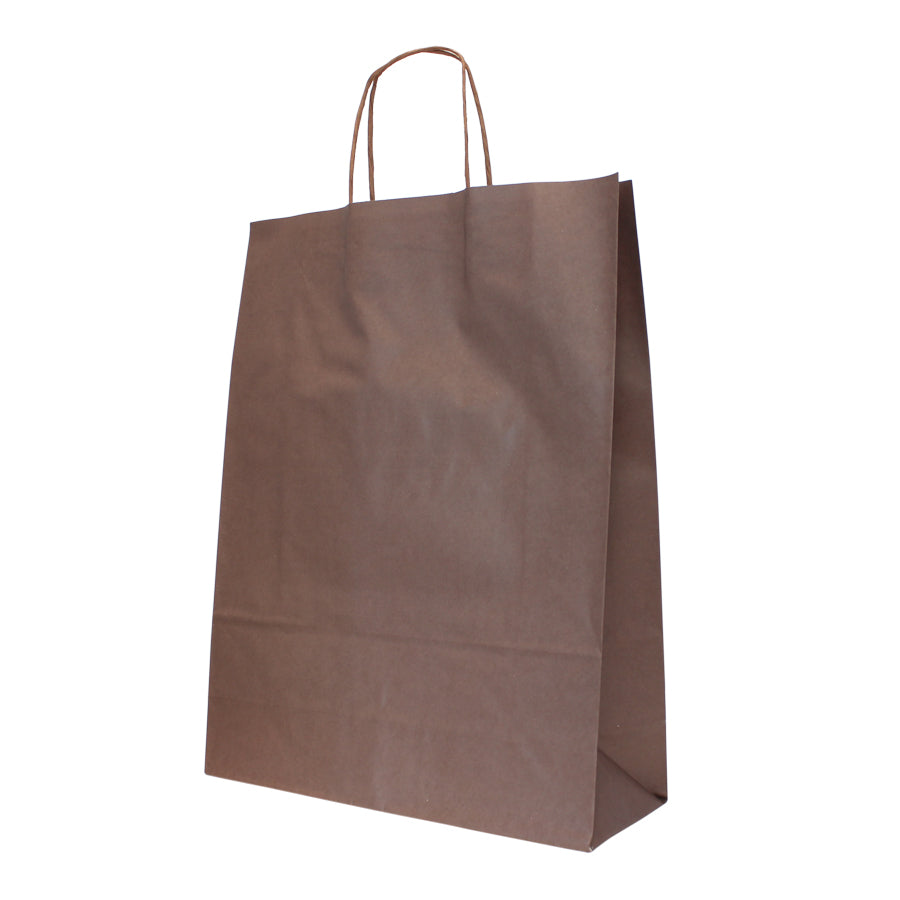 Sacos Asa Torcida Kraft Branco 90g - Castanho
