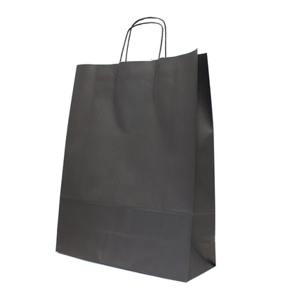 Bolsas de Asa Retorcida Kraft Blanco 90g - Negro