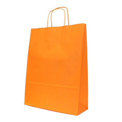Sacos Asa Torcida Kraft Branco 90g - Laranja
