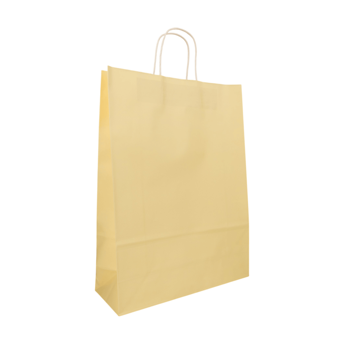 Sacos Asa Torcida Kraft Branco 90g - Amarelo Pastel