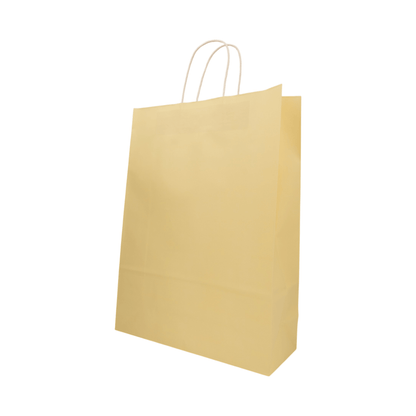 Sacos Asa Torcida Kraft Branco 90g - Amarelo Pastel