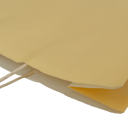 Sacos Asa Torcida Kraft Branco 90g - Amarelo Pastel