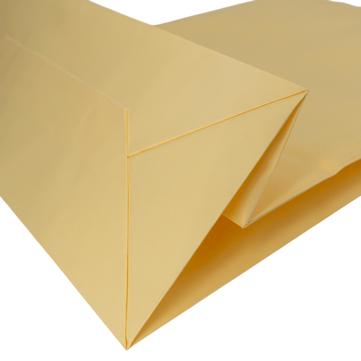 Sacos Asa Torcida Kraft Branco 90g - Amarelo Pastel