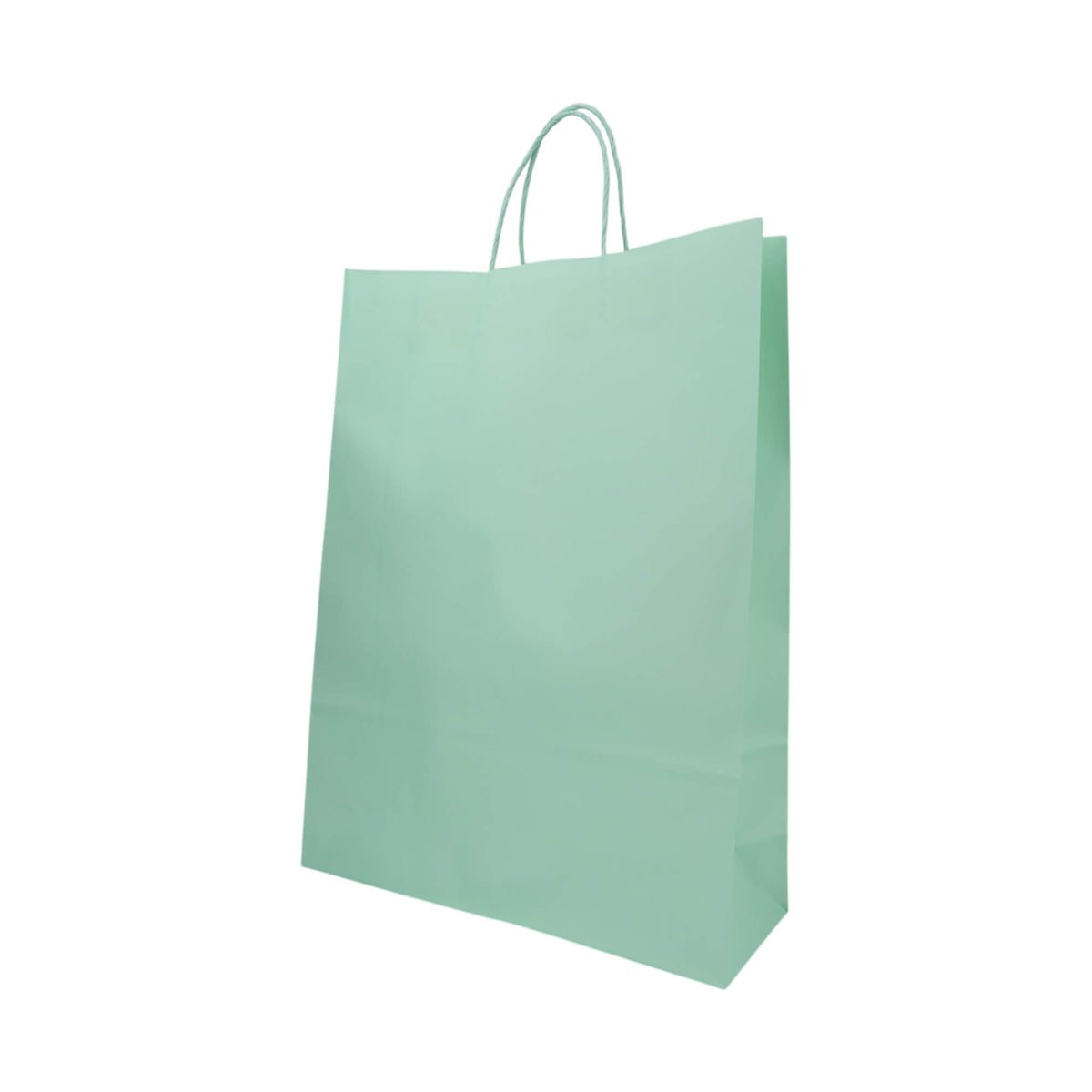 Sacos Asa Torcida Kraft Branco 90g - Verde Pastel