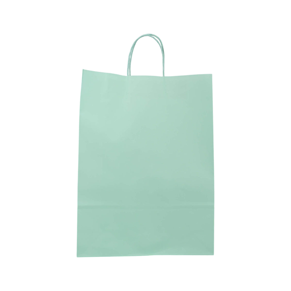 Sacos Asa Torcida Kraft Branco 90g - Verde Pastel