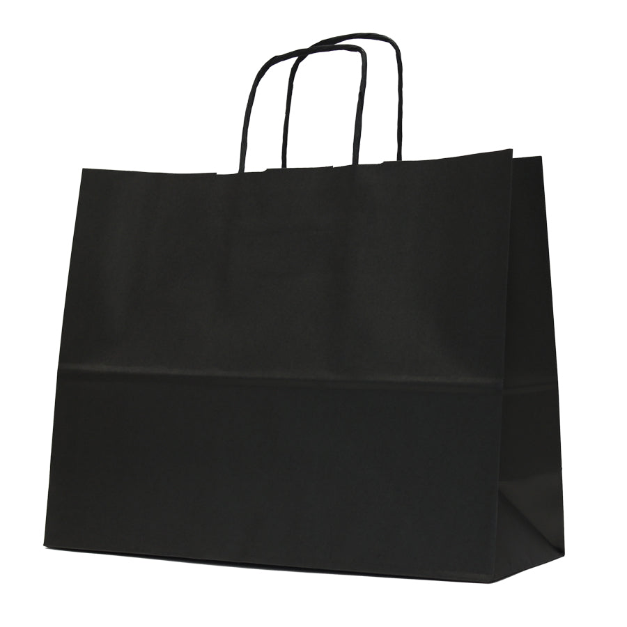 Bolsas de Asa Retorcida Kraft Blanco 90g - Negro