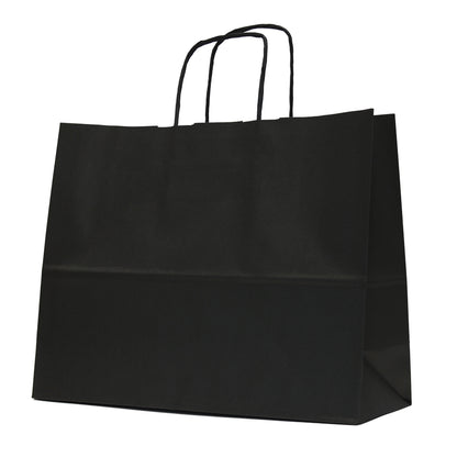 Bolsas de Asa Retorcida Kraft Blanco 90g - Negro
