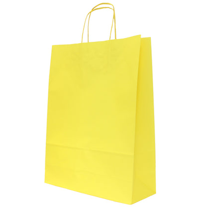 Sacos Asa Torcida Kraft Branco 90g - Amarelo