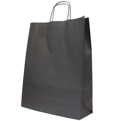 Bolsas de Asa Retorcida Kraft Blanco 90g - Negro
