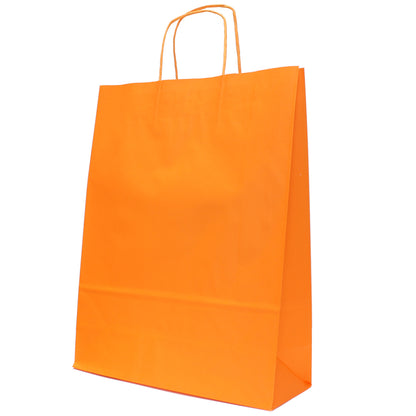 Sacos Asa Torcida Kraft Branco 90g - Laranja