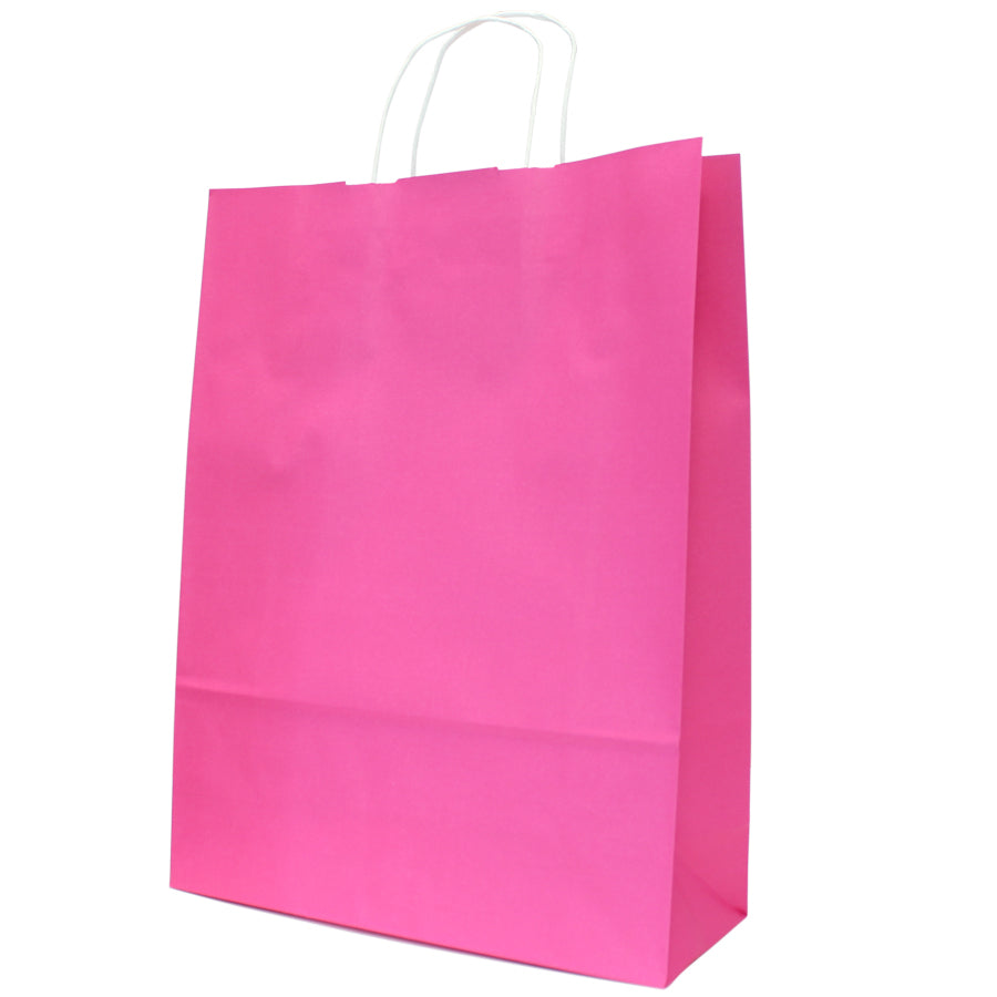 Sacos Asa Torcida Kraft Branco 90g - Rosa