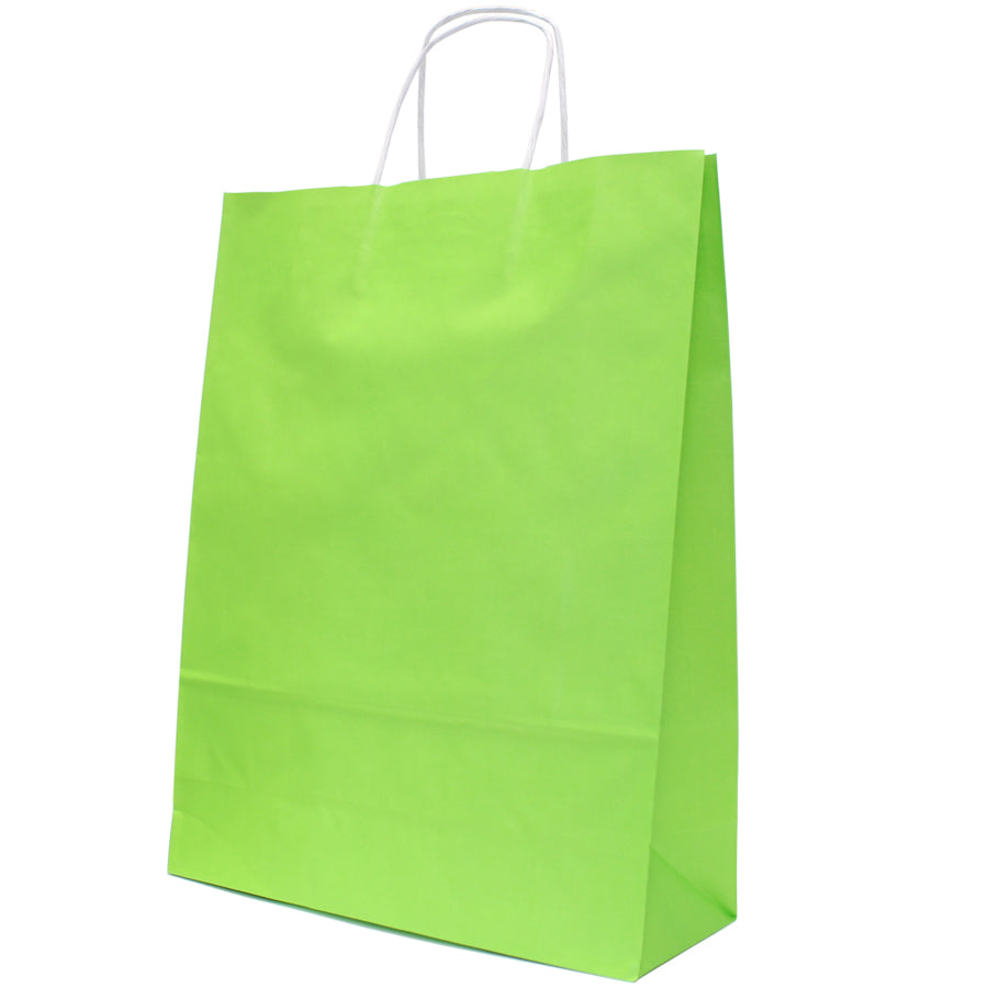 Bolsas de Asa Retorcida Kraft Blanco 90g - Verde Lechuga