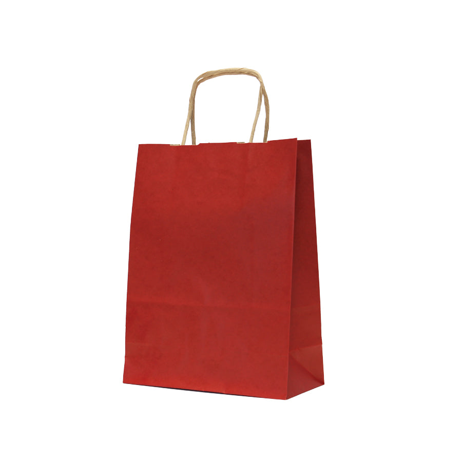 Sacos Asa Torcida Kraft Natural 90g - Vermelho