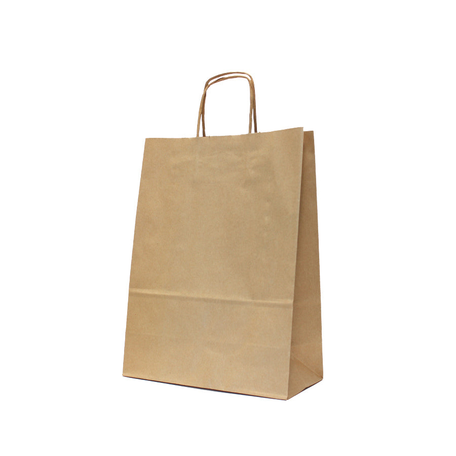 Kraft Natural Twisted Handle Bags 120gsm - Kraft