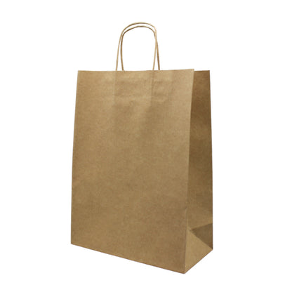 Kraft Natural Twisted Handle Bags 120gsm - Kraft