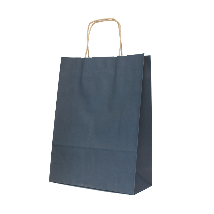 Sacos Asa Torcida Kraft Branco 90g - Azul Escuro