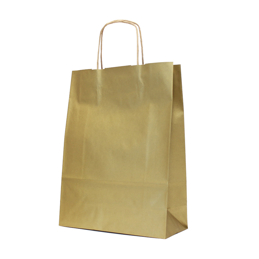 Sacos Asa Torcida Kraft Natural 90g - Ouro