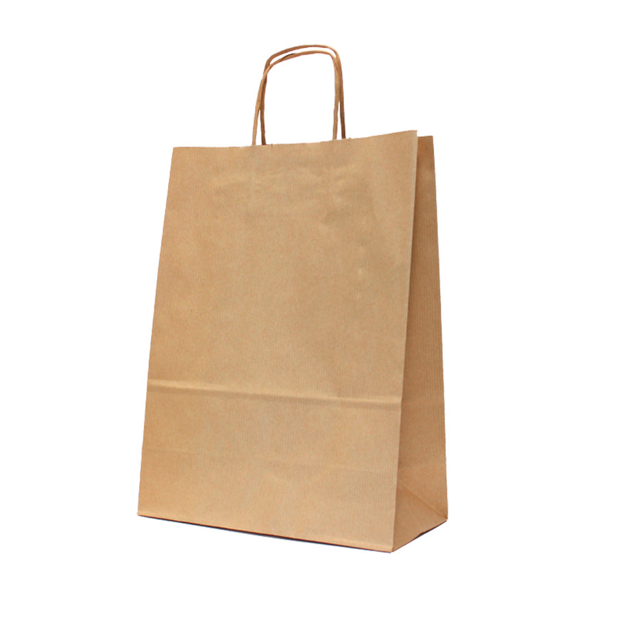 Kraft Natural Twisted Handle Bags 120gsm - Kraft
