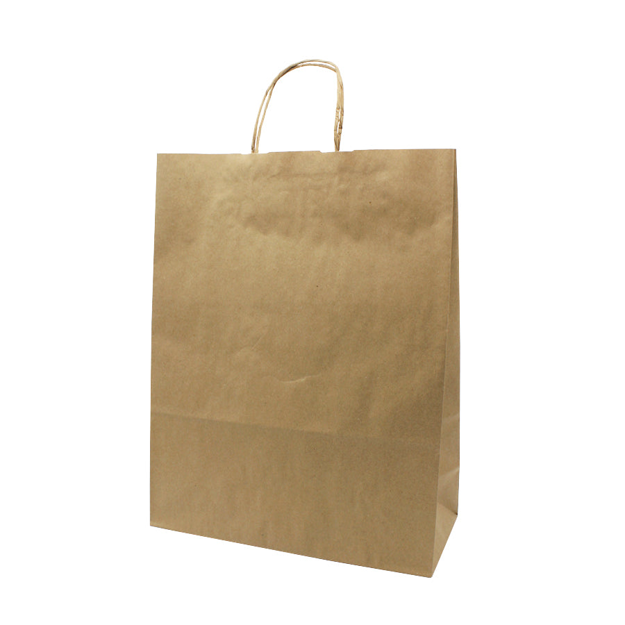 Kraft Natural Twisted Handle Bags 120gsm - Kraft