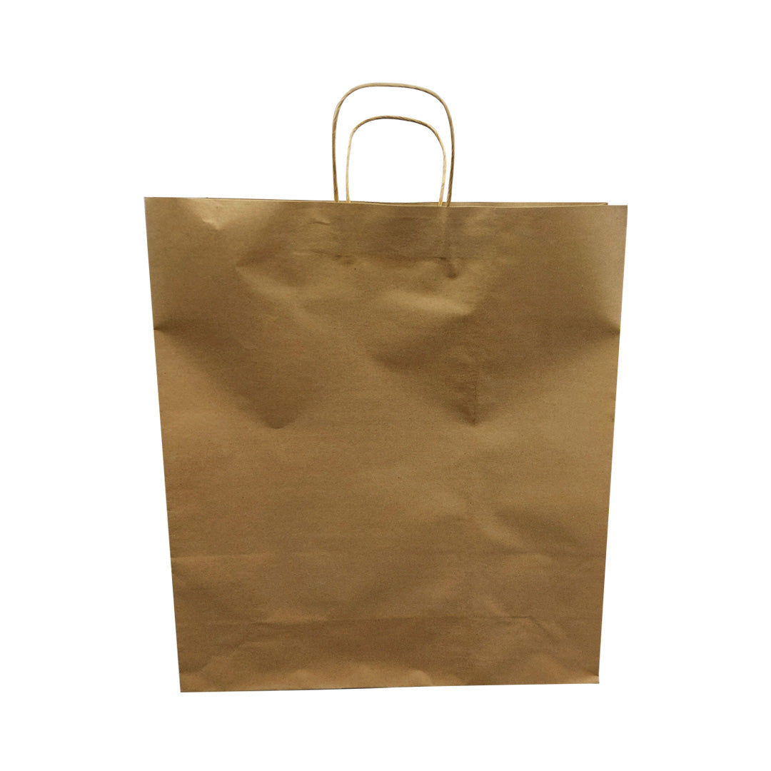 Kraft Natural Twisted Handle Bags 120gsm - Kraft